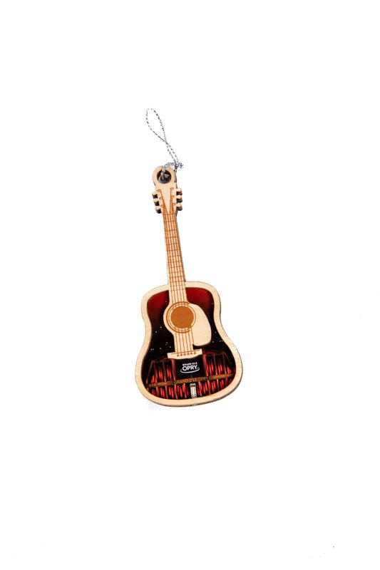 Opry Wooden Barn Guitar Ornament - ORNAMENTS