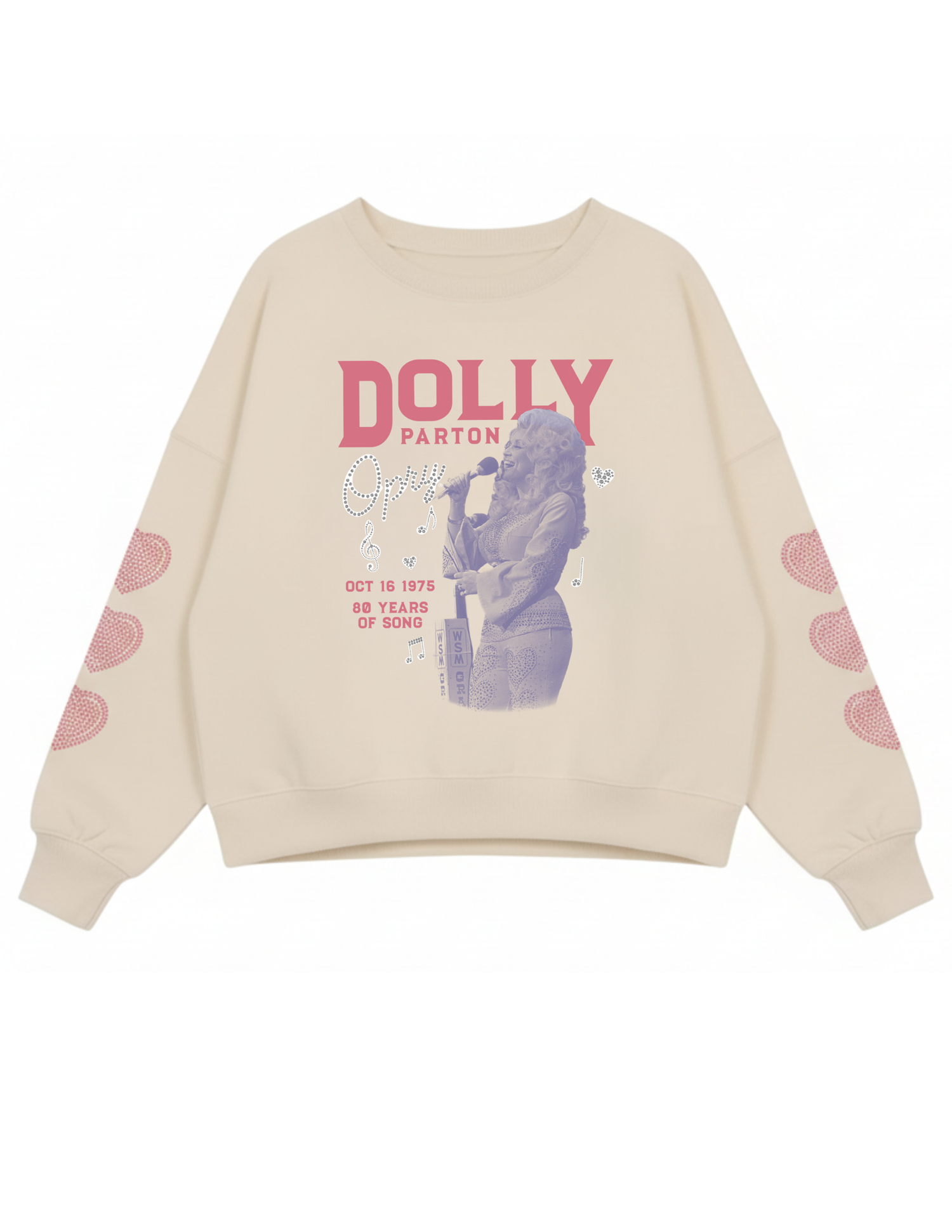 Opry x Dolly Parton Heart Sleeve Crew Sweatshirt - CREW SWEATSHIRTS