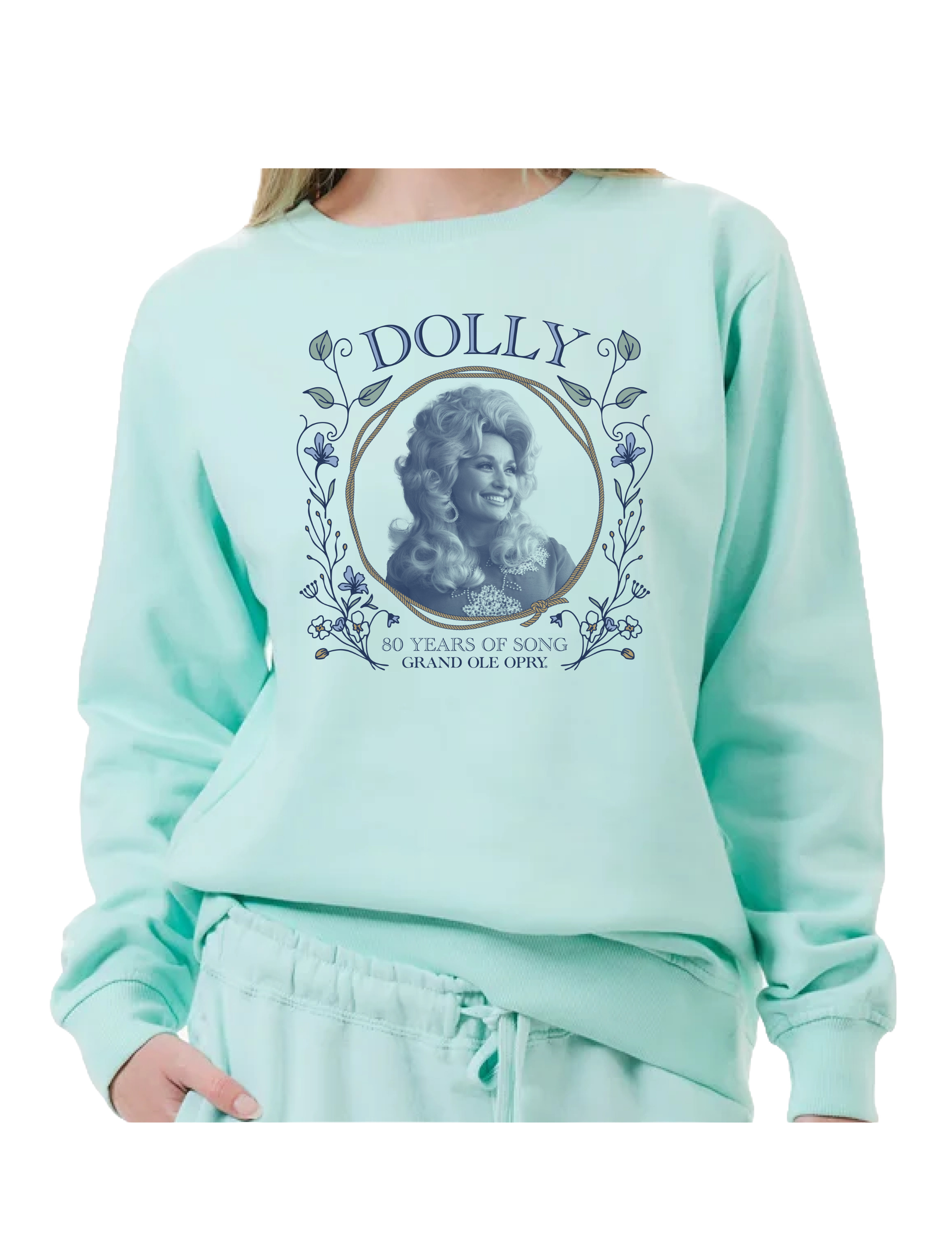 Opry x Dolly Parton Wildflower Pullover Crew - CREW SWEATSHIRTS