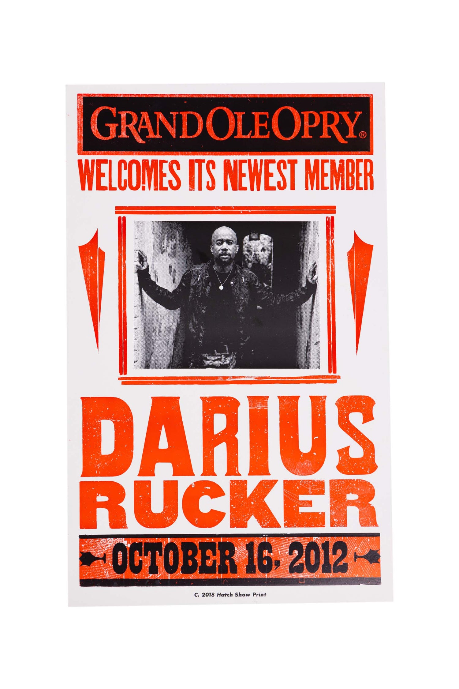 Darius Rucker Official Opry Induction Hatch Print