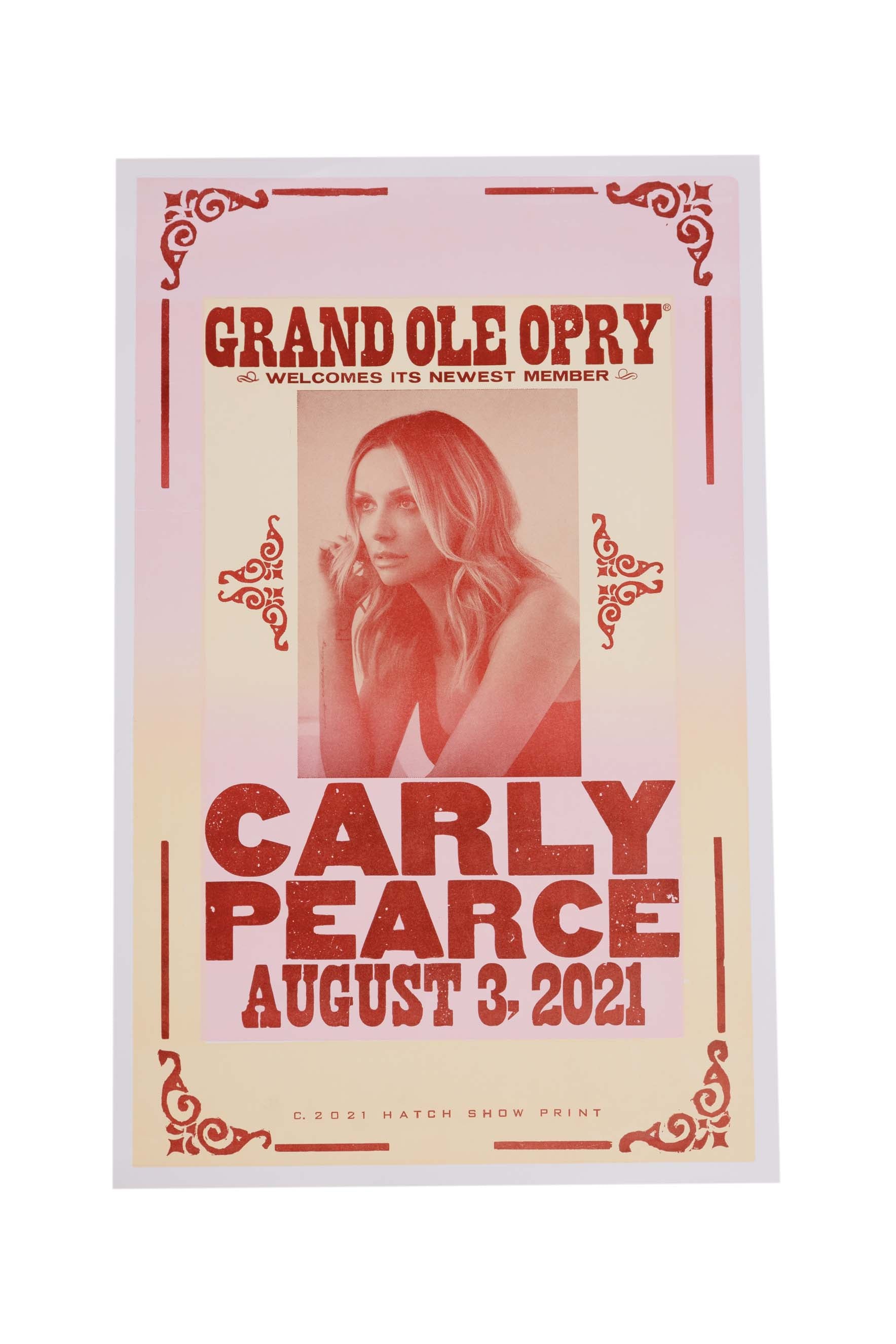 Carly Pearce Official Opry Induction Hatch Print
