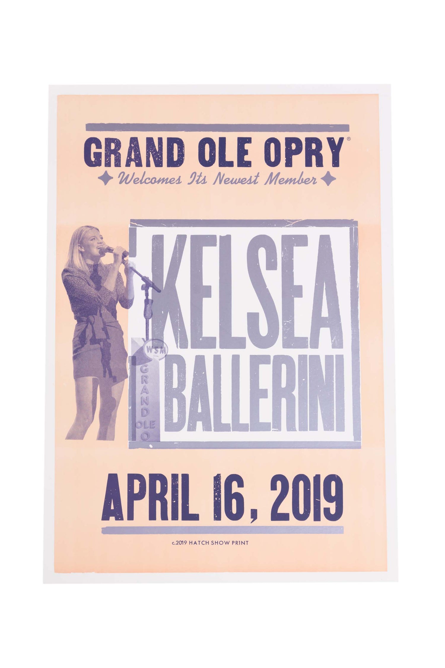 Kelsea Ballerini Official Opry Induction Hatch Show Print