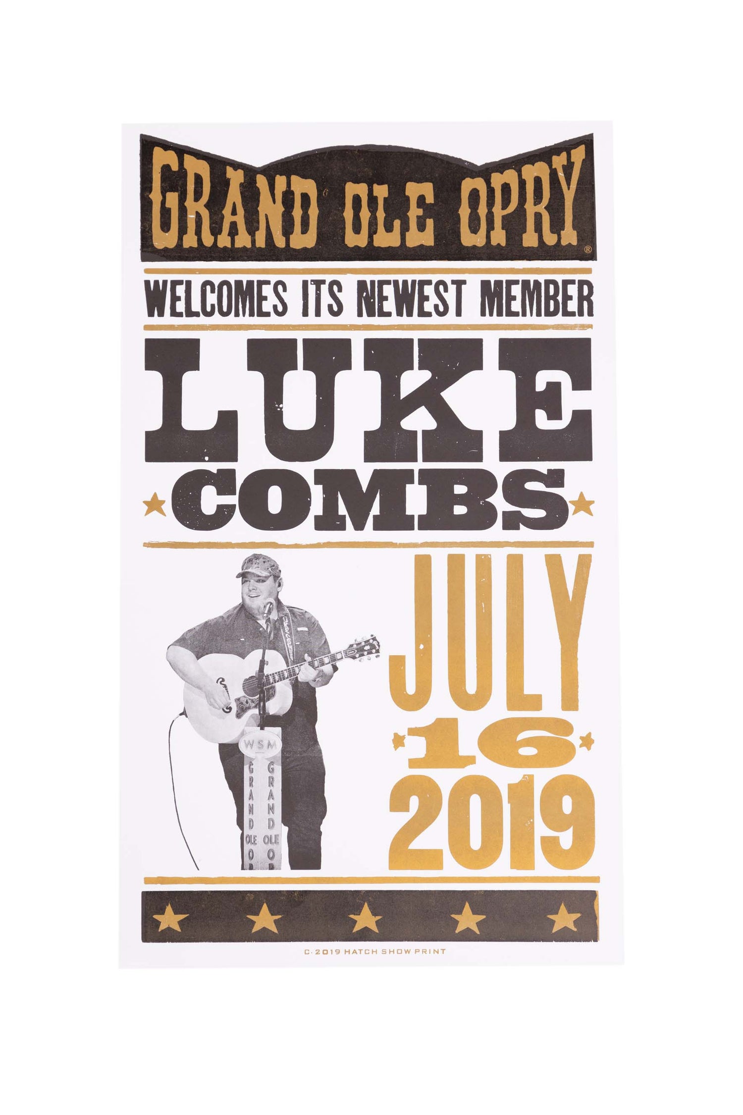 Luke Combs Opry Induction Hatch Show Print