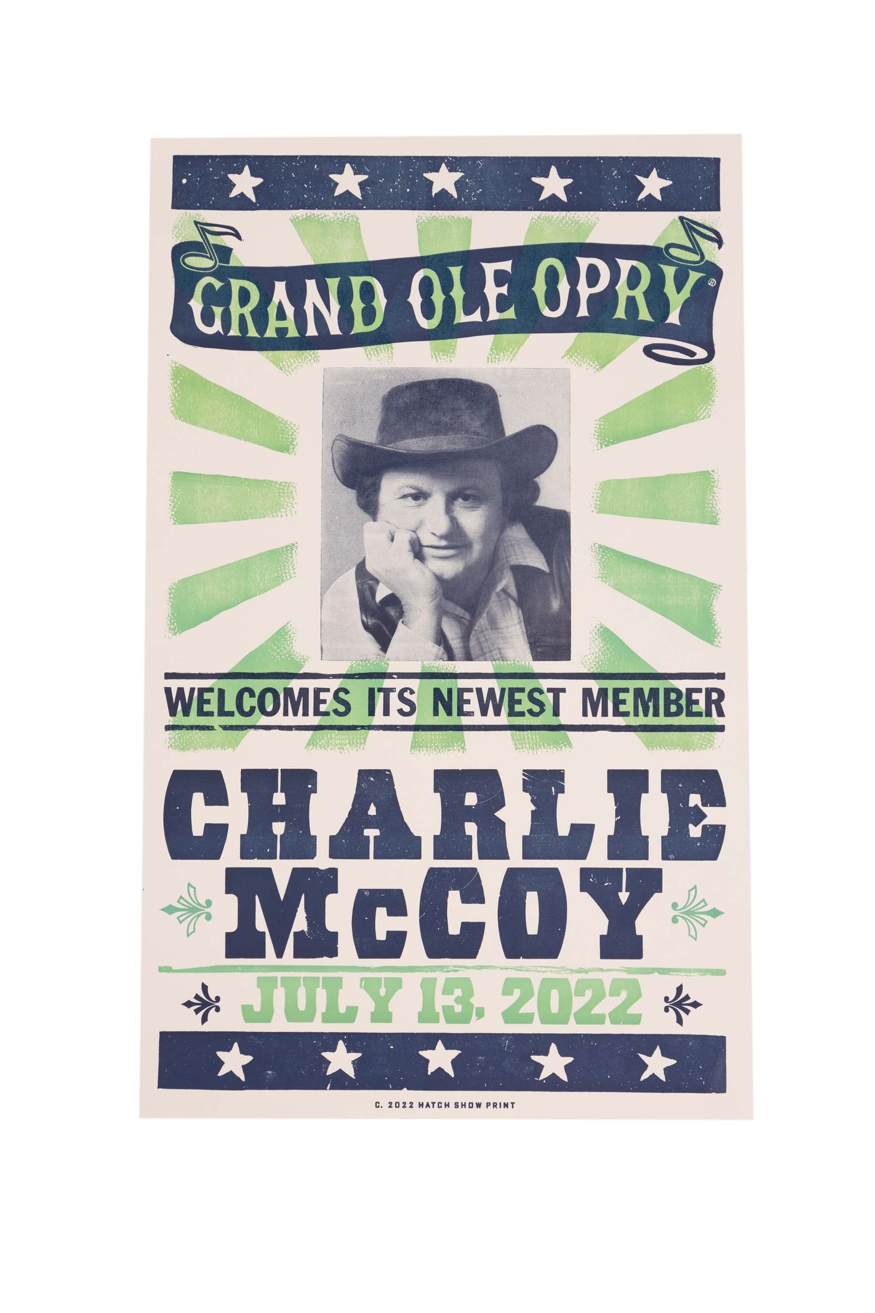 Charlie McCoy Official Opry Induction Hatch Show Print