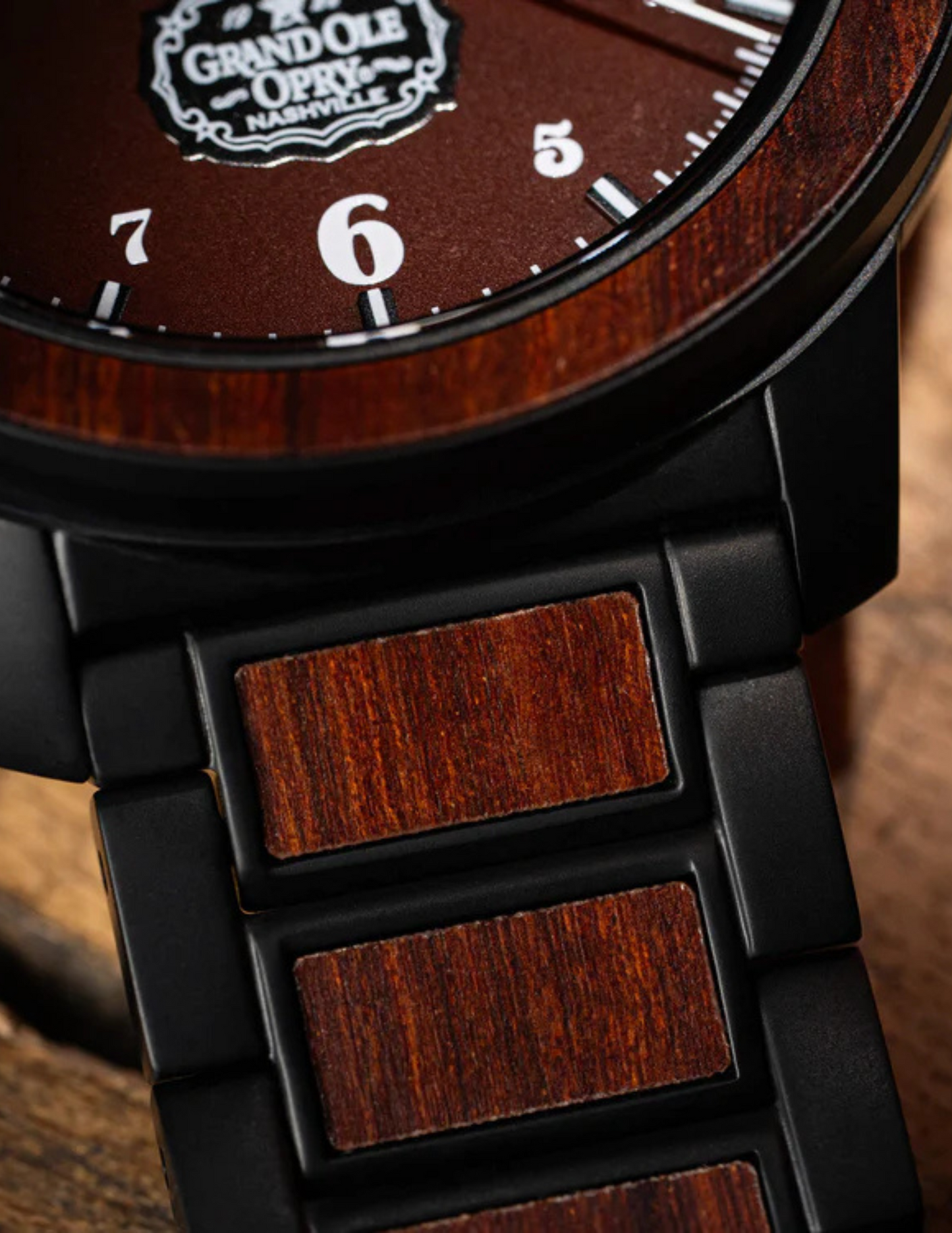 Original Grain Grand Ole Opry Barrel 46mm Stage Wood Watch - WATCHES