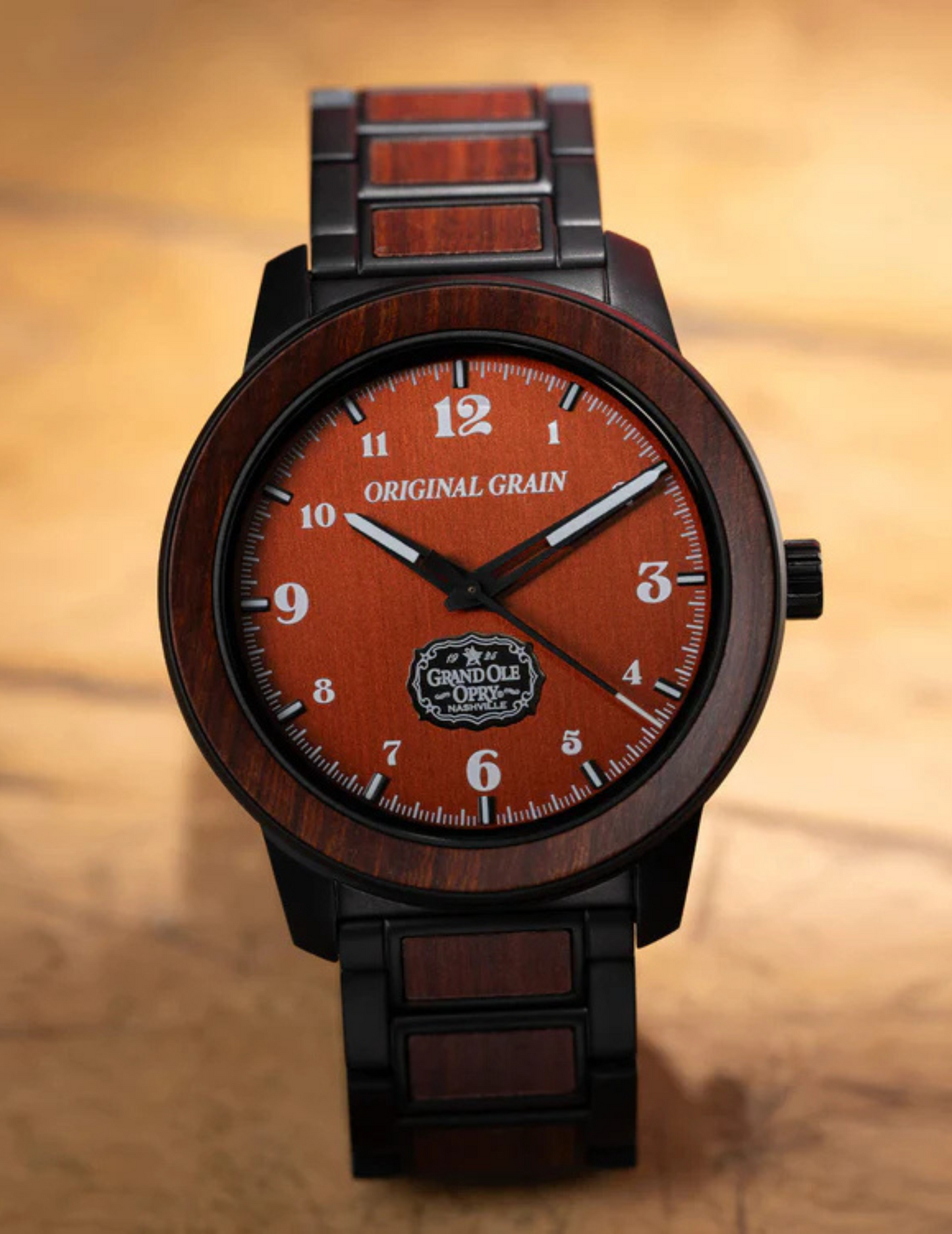 Original Grain Grand Ole Opry Barrel 46mm Stage Wood Watch - WATCHES