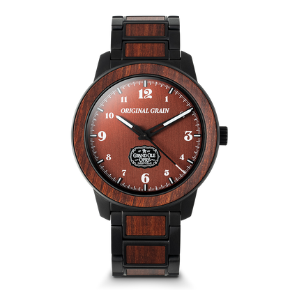 Original Grain Grand Ole Opry Barrel 46mm Stage Wood Watch - WATCHES