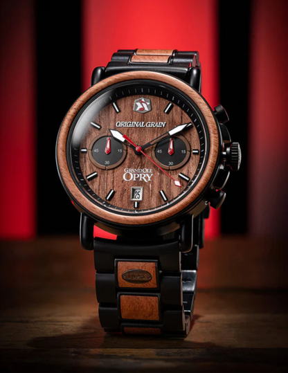 Original Grain Grand Ole Opry Chrono 44mm Stage Wood Watch - WATCHES