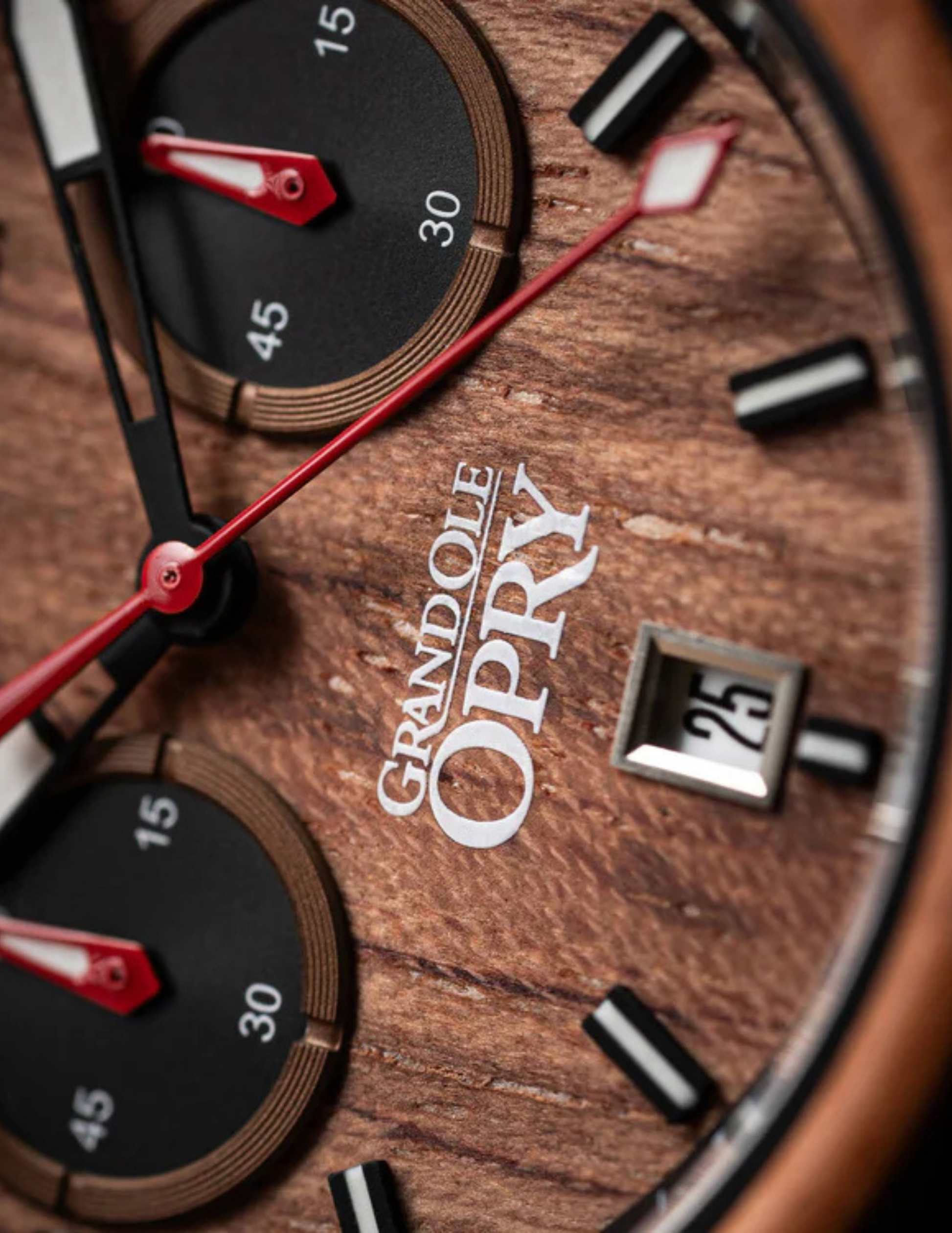 Original Grain Grand Ole Opry Chrono 44mm Stage Wood Watch - WATCHES