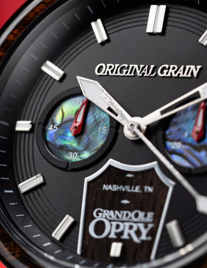 Original Grain Grand Ole Opry Ebony 44mm Stage Wood Watch - WATCHES