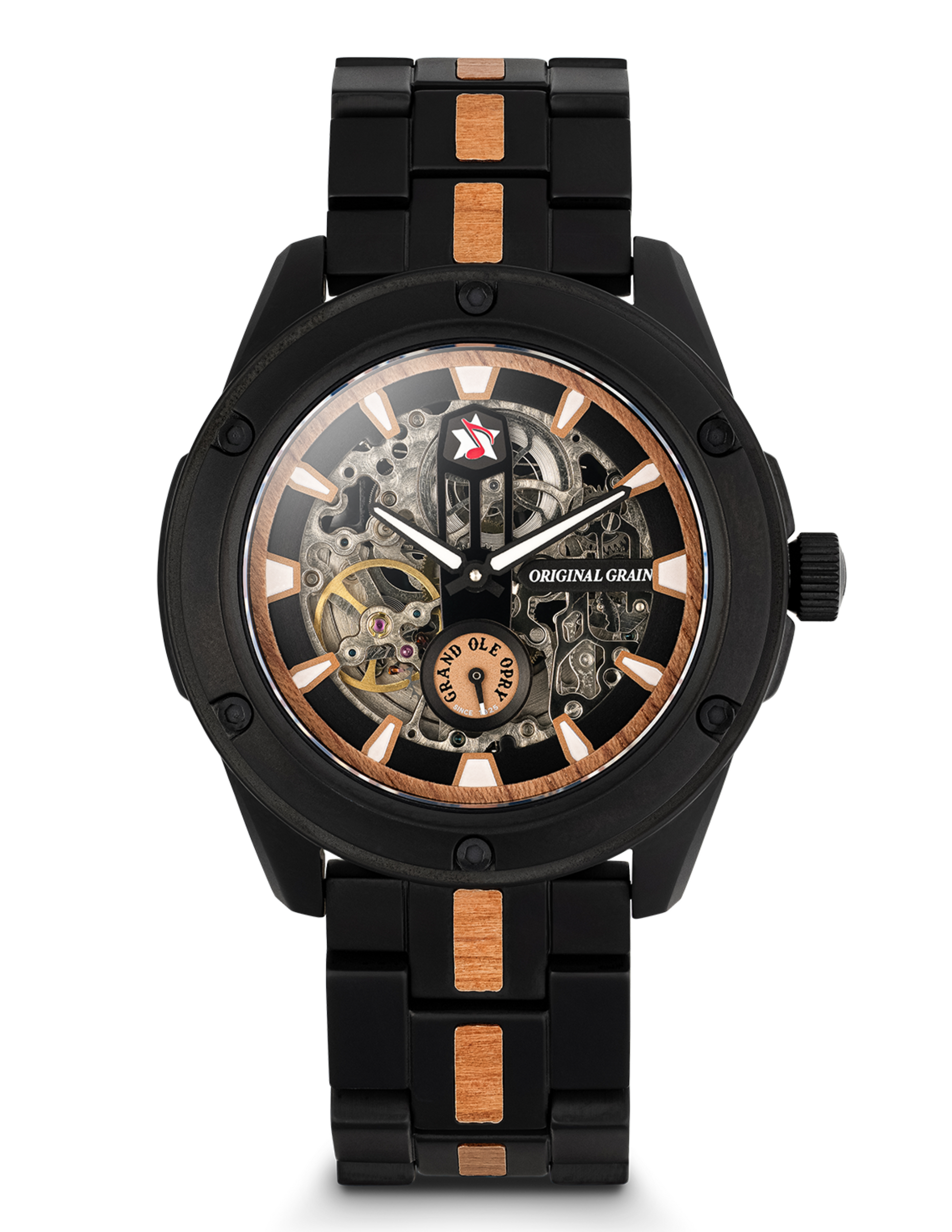 Original Grain Grand Ole Opry Rugged Automatic 45mm Stage Wood Watch - WATCHES