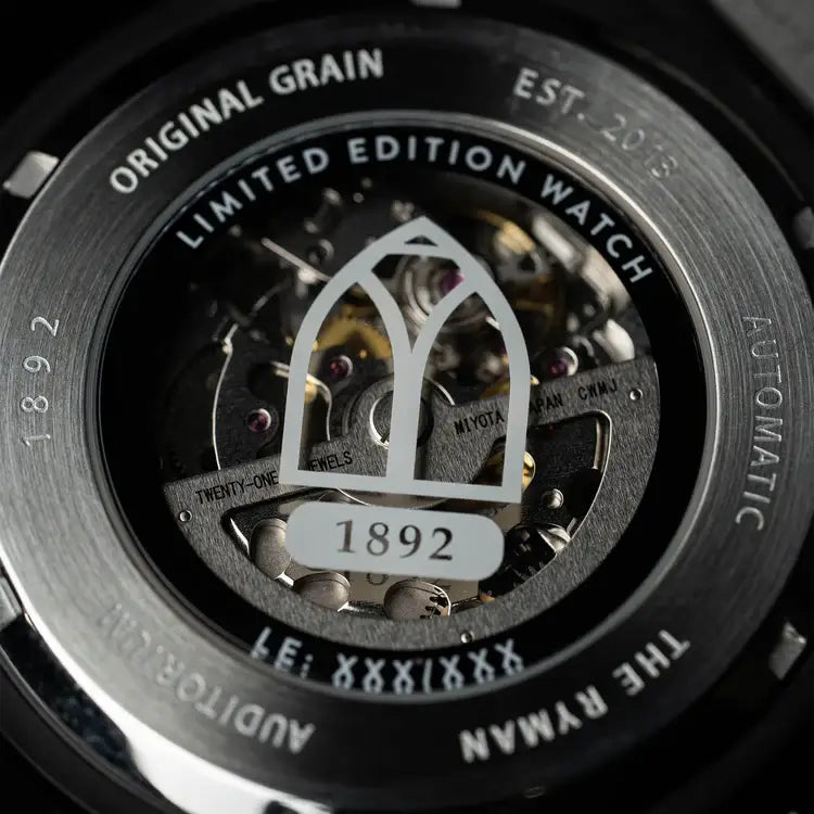 Original Grain Ryman Barrel Automatic 46mm Stage Wood Watch - WATCHES