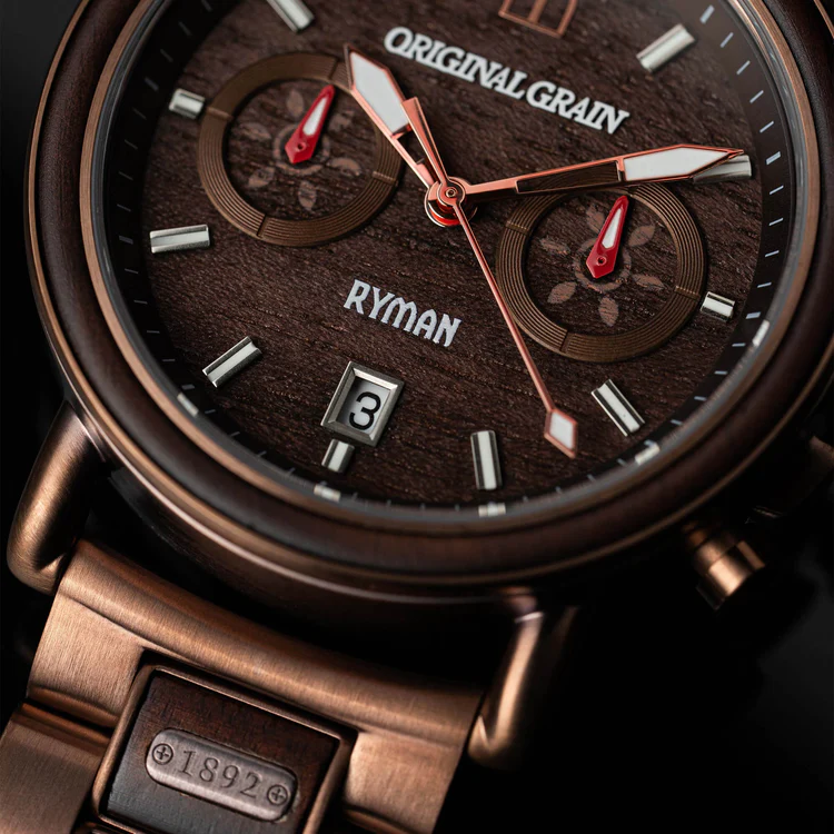 Original Grain Ryman Barrel Automatic 45mm Stage Wood Watch - WATCHES