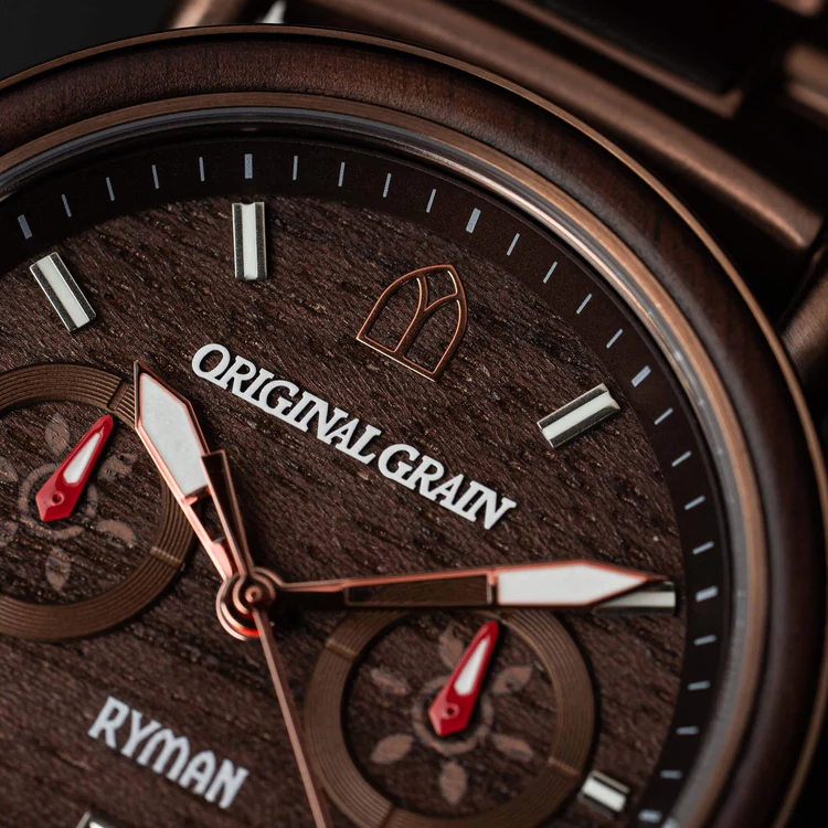 Original Grain Ryman Barrel Automatic 45mm Stage Wood Watch - WATCHES