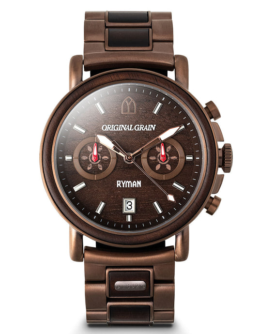 Original Grain Ryman Barrel Automatic 45mm Stage Wood Watch - WATCHES
