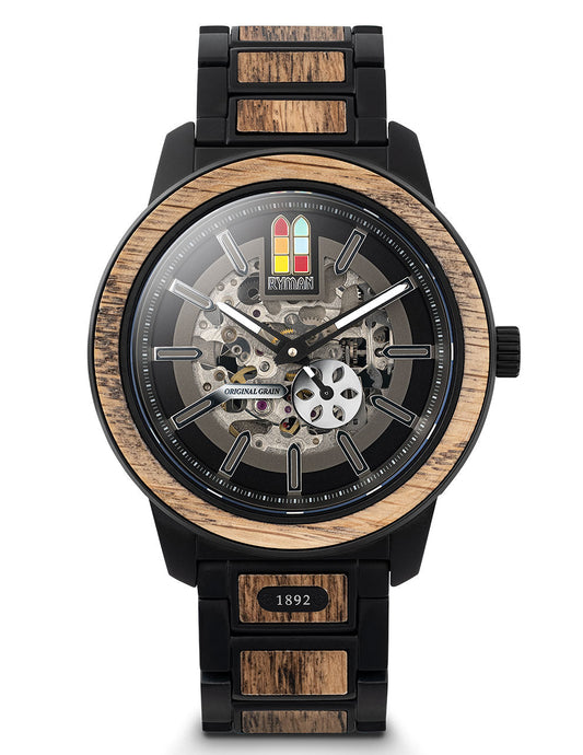 Original Grain Ryman Barrel Automatic 46mm Stage Wood Watch - WATCHES