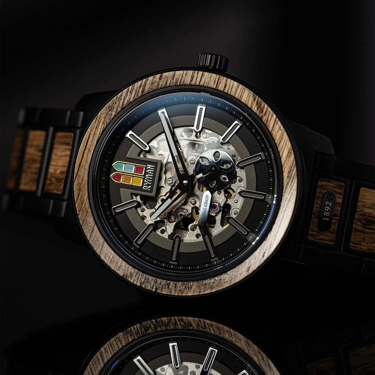 Original Grain Ryman Barrel Automatic 46mm Stage Wood Watch - WATCHES
