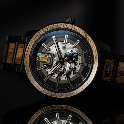 Original Grain Ryman Barrel Automatic 46mm Stage Wood Watch - WATCHES