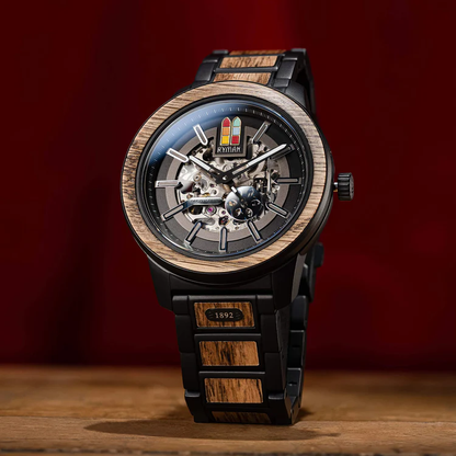 Original Grain Ryman Barrel Automatic 46mm Stage Wood Watch - WATCHES