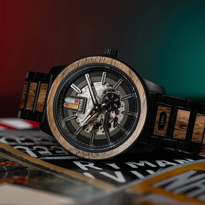 Original Grain Ryman Barrel Automatic 46mm Stage Wood Watch - WATCHES