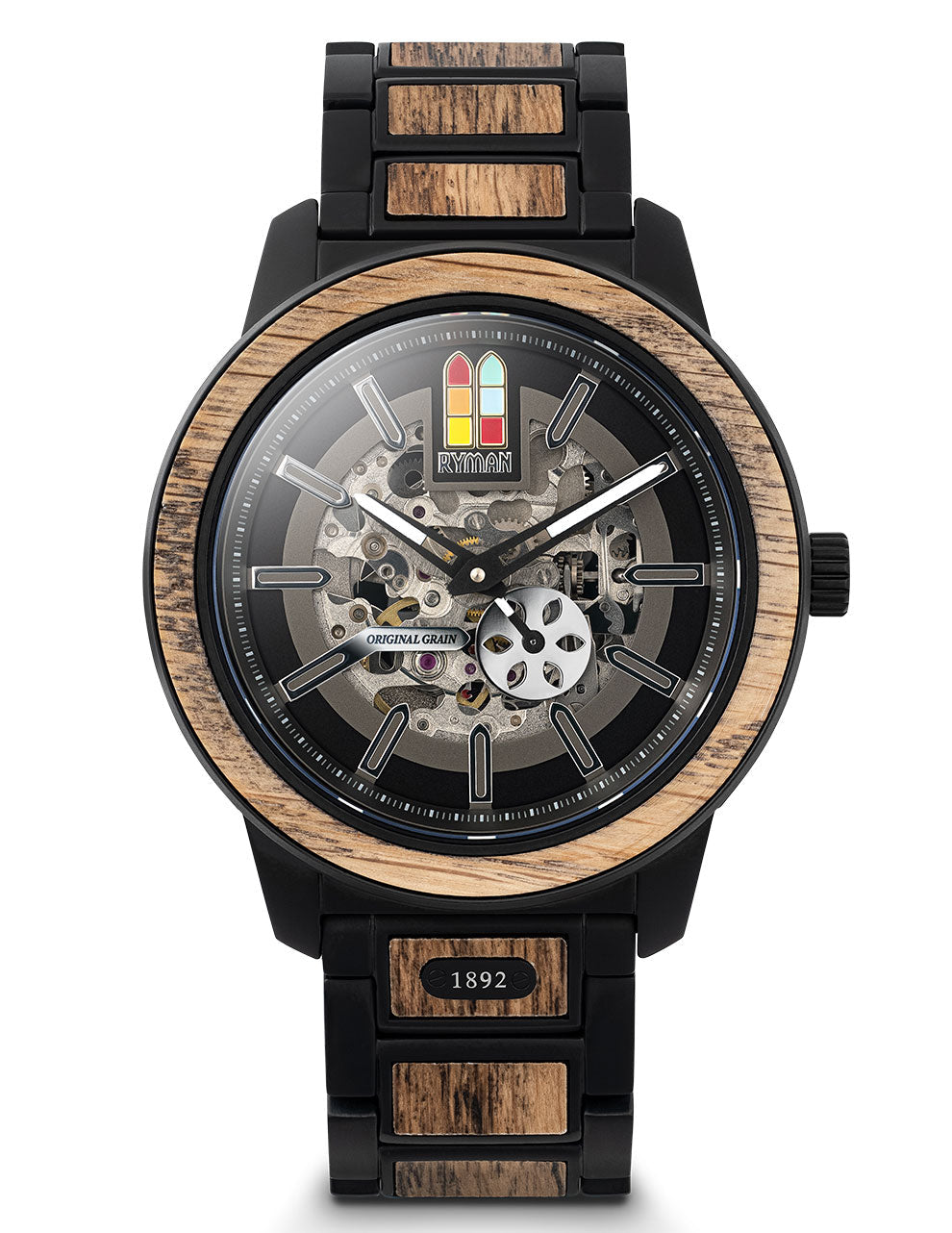 Original Grain Ryman Barrel Automatic 46mm Stage Wood Watch - WATCHES