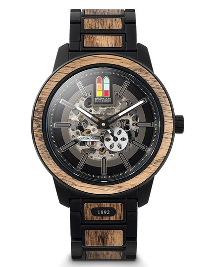 Original Grain Ryman Barrel Automatic 46mm Stage Wood Watch - WATCHES
