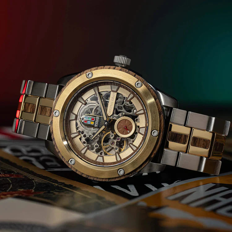 Original Grain Ryman Rugged Automatic 45mm Stage Wood Watch - WATCHES