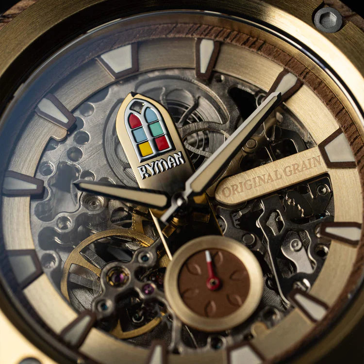 Original Grain Ryman Rugged Automatic 45mm Stage Wood Watch - WATCHES