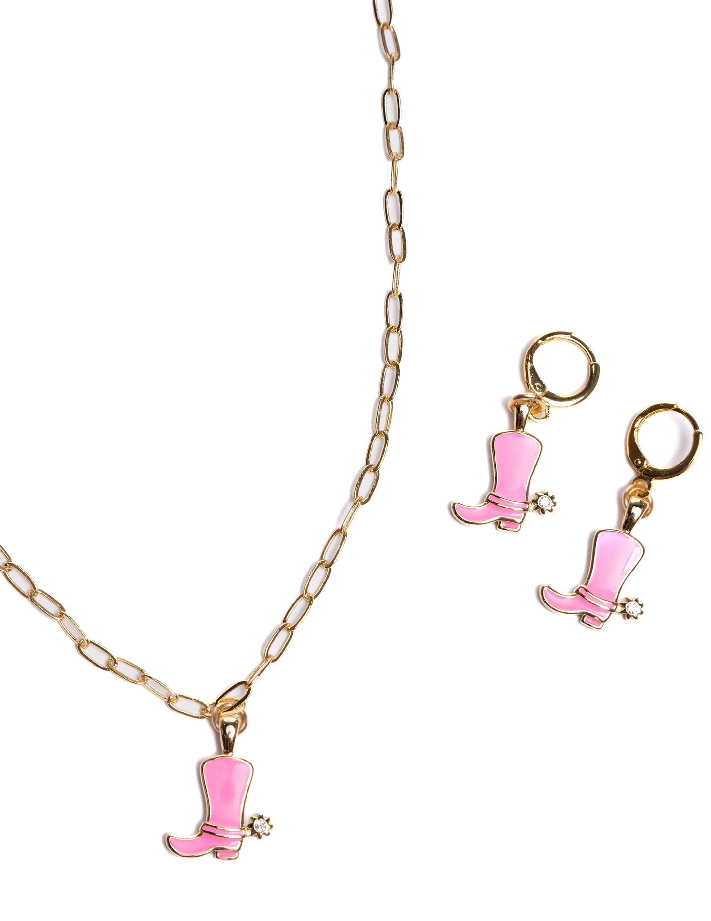 Pink Cowboy Boot Huggies - JEWELRY