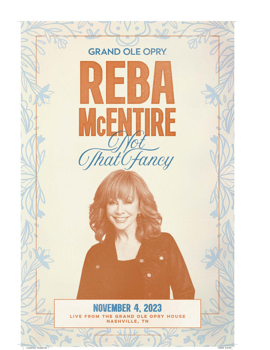 Reba McEntire Not that Fancy Show Poster - POSTERS