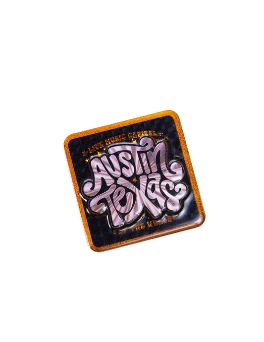Retro Austin Glitter Magnet - SOUVENIRS