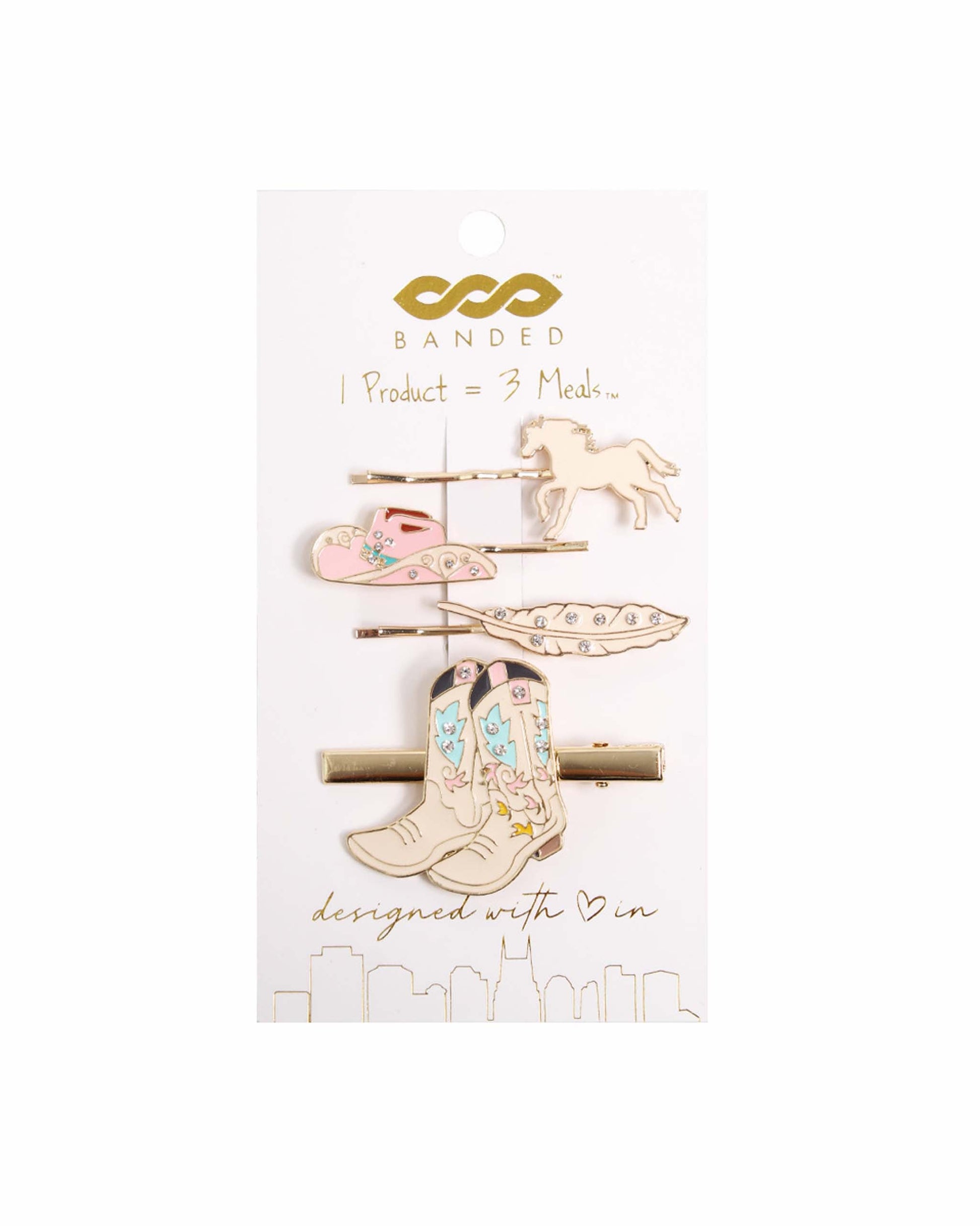 Rhinestone Rodeo 5 Piece Hair Accessories Set by Banded - HEAD ACCESSORIES