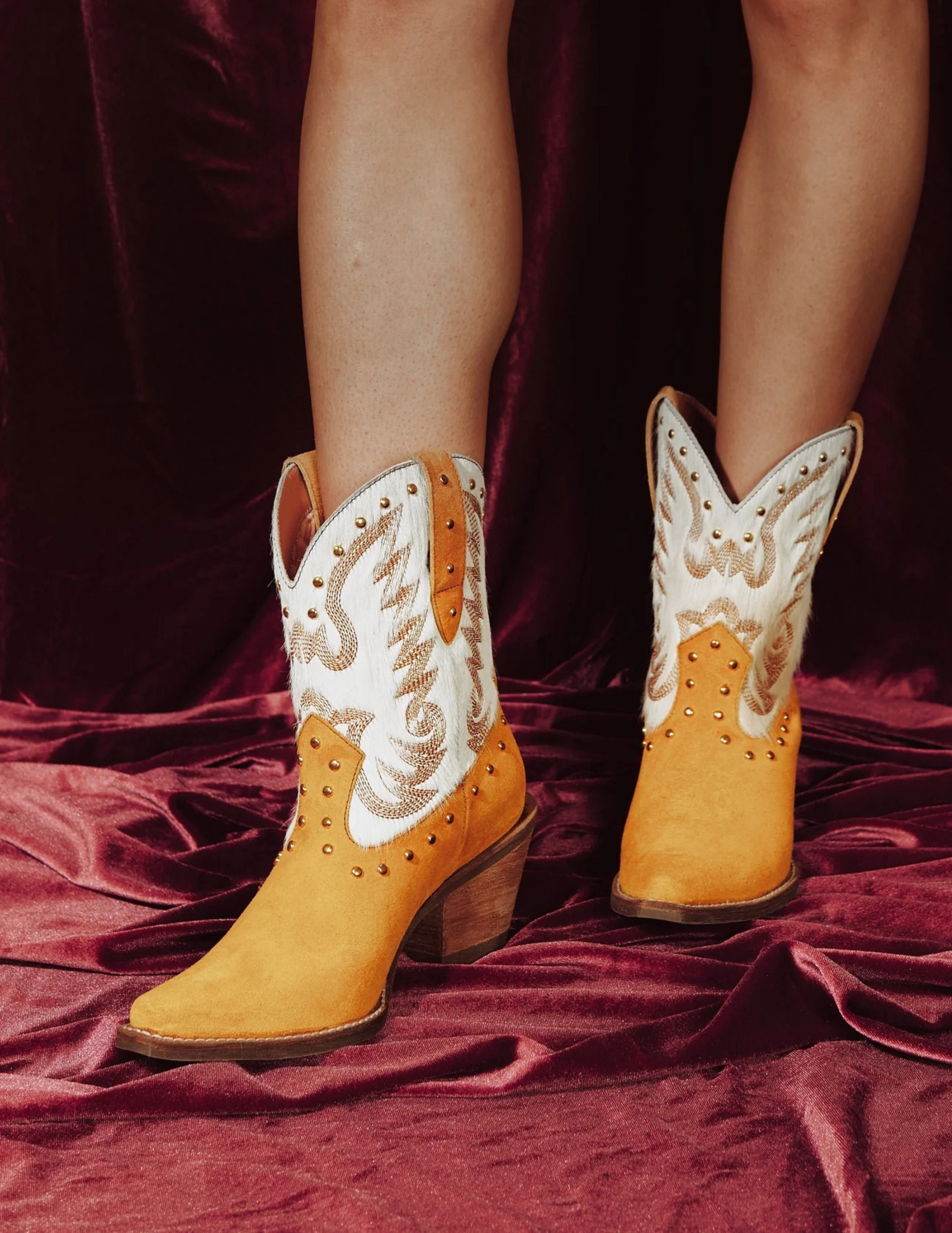 Rodeo Queen Calf Dingo Leather Boot - BOOTS