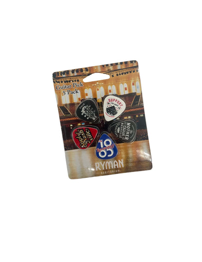 Ryman 5 Piece Guitar PickSet - SOUVENIRS