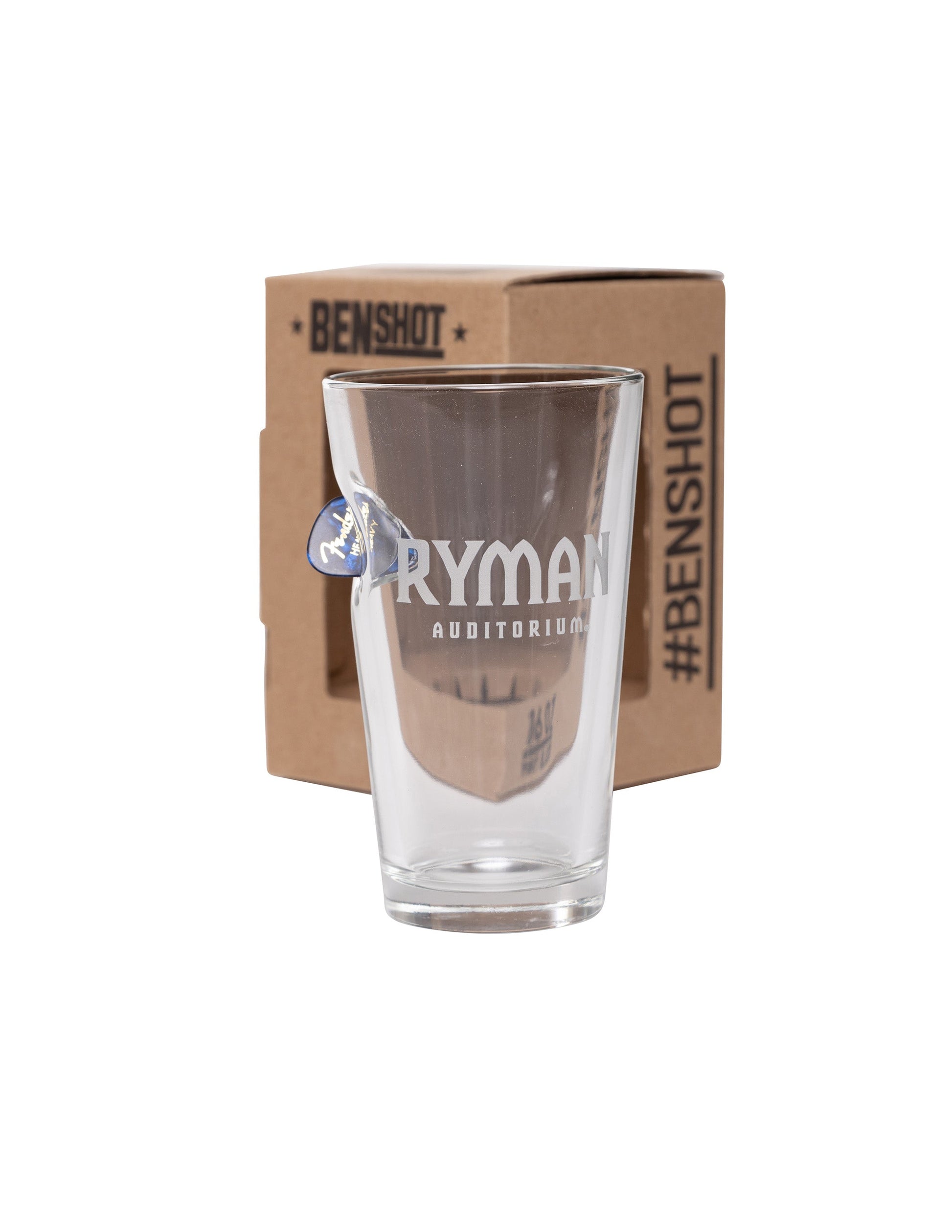Ryman Benshot Guitar Pick Pint Glass - DRINKWARE