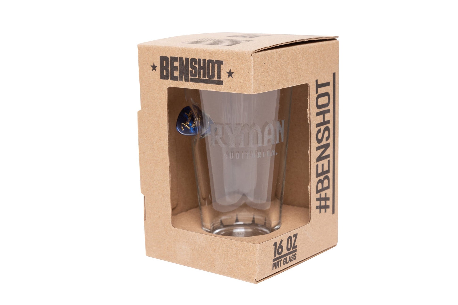 Ryman Benshot Guitar Pick Pint Glass - DRINKWARE