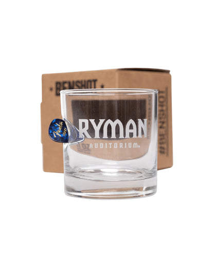 Ryman Benshot Guitar Pick Rocks Glass - DRINKWARE