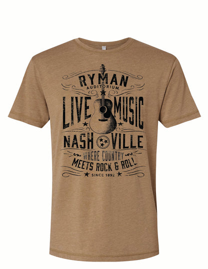 Ryman Country Meets Rock Guitar T-Shirt - S/S