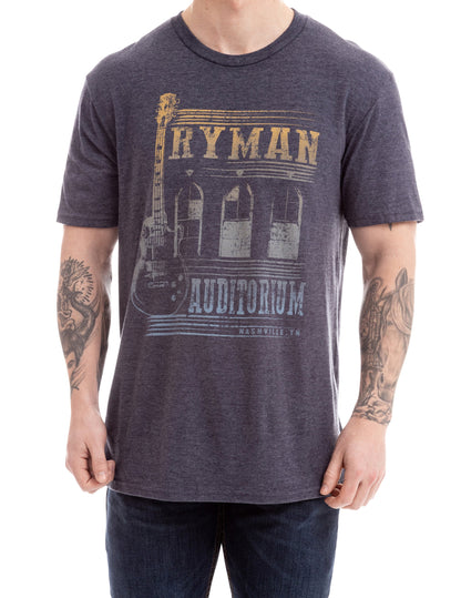 Ryman Gradient Guitar T-Shirt - BLUE / SM - S/S
