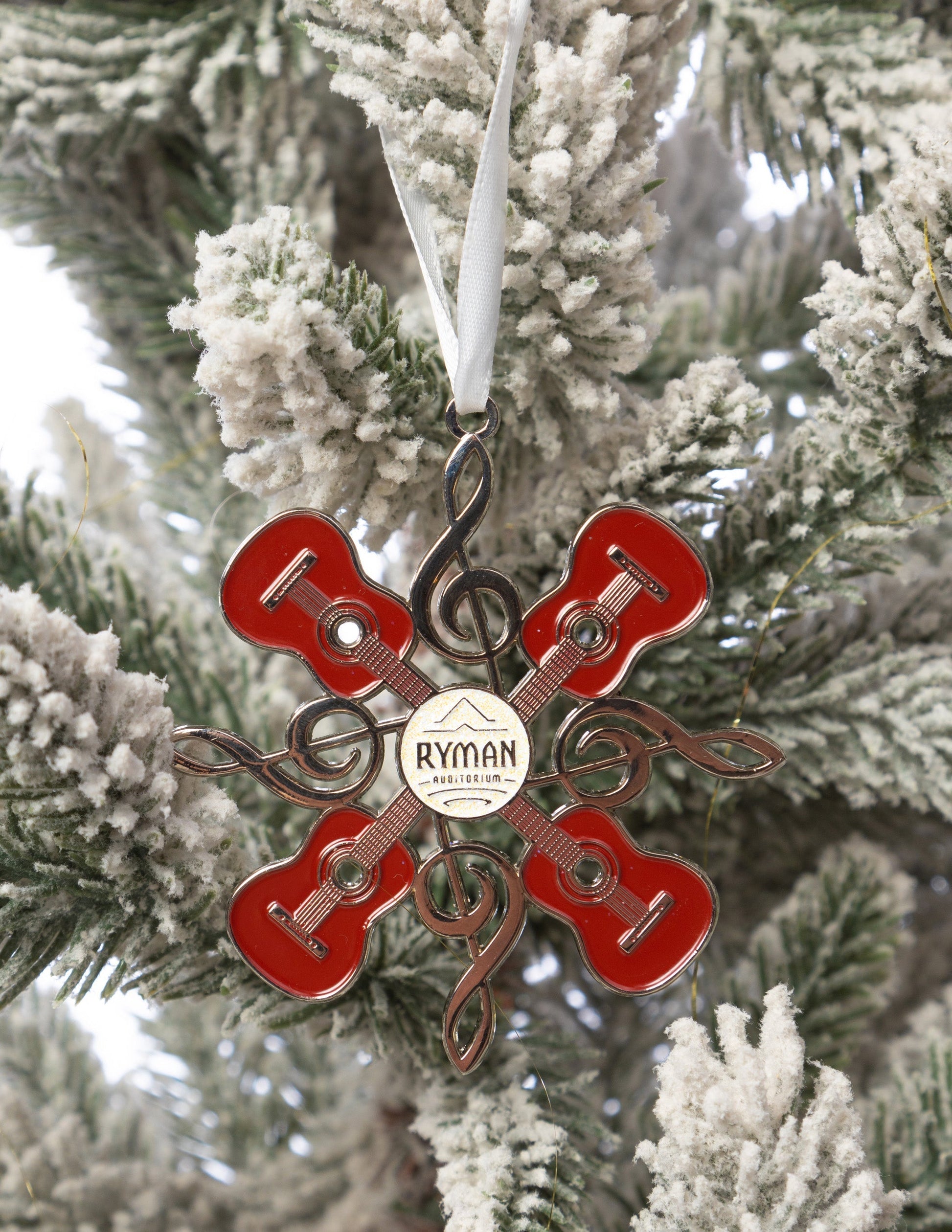 Ryman Guitar Snowflake Ornament - ORNAMENTS