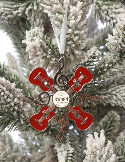 Ryman Guitar Snowflake Ornament - ORNAMENTS