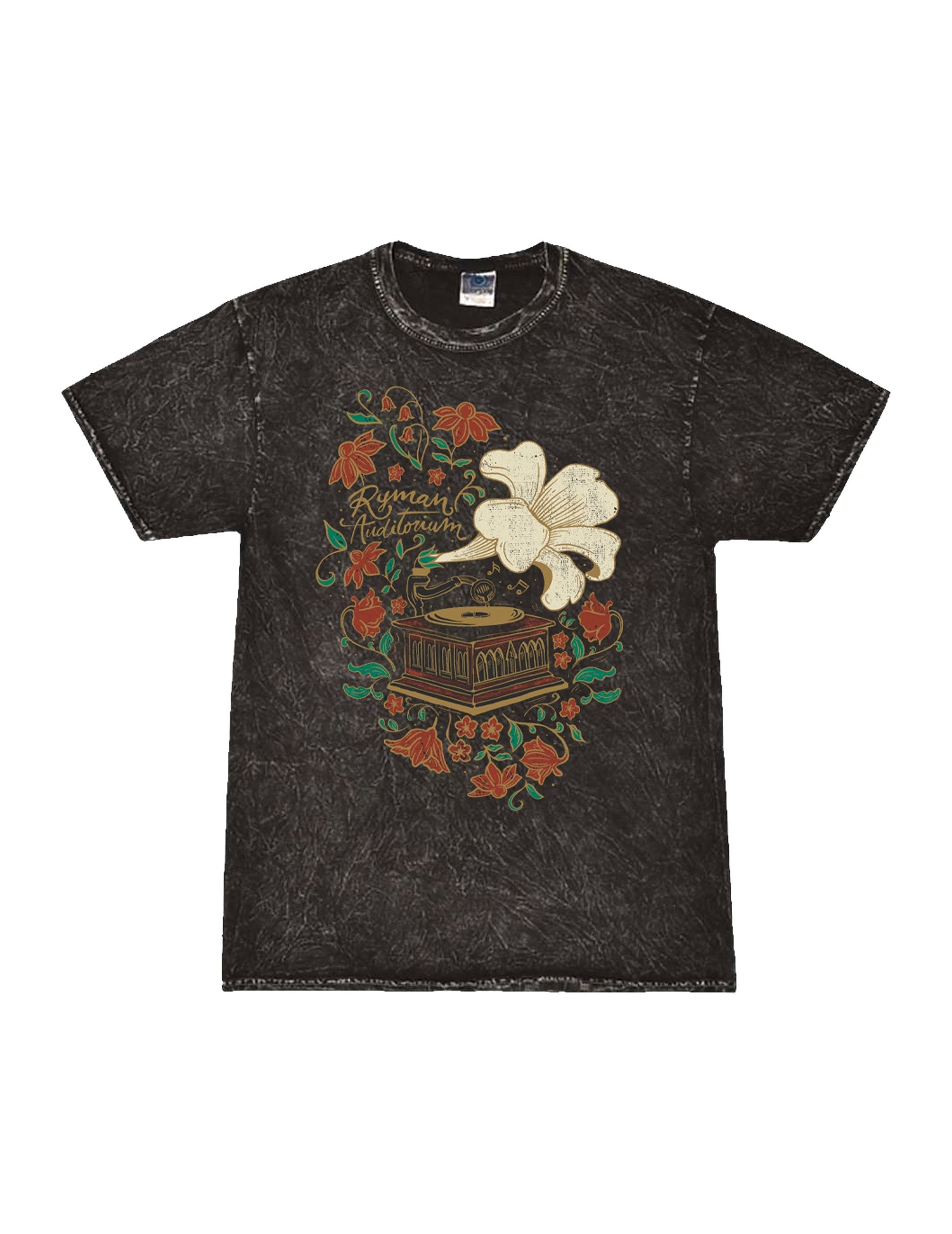 Ryman Ladies Flooral Record Player T Shirt CREWS