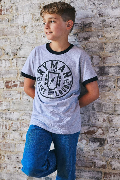 Ryman Live Loud Youth Ringer T-Shirt - KIDS APPAREL