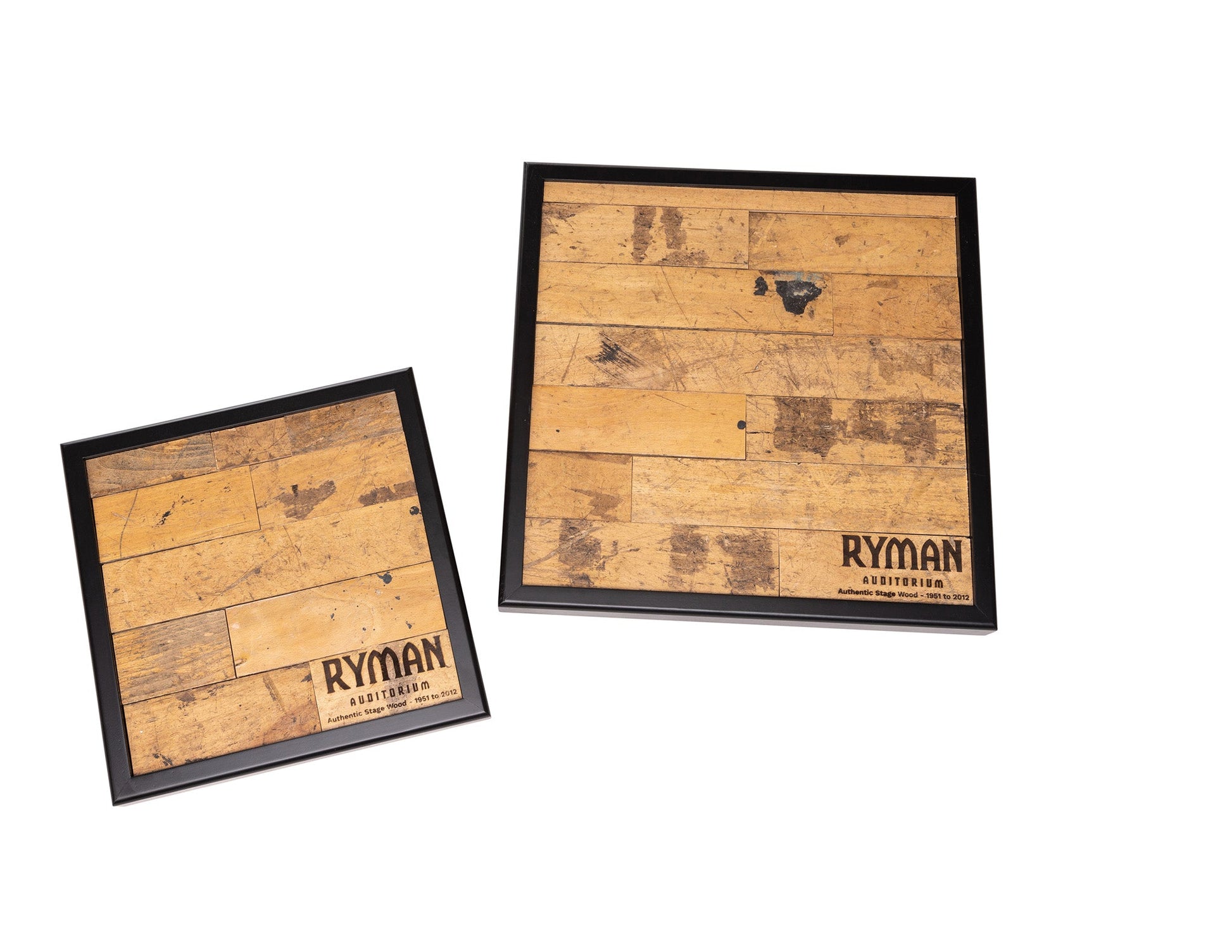 Ryman Official Stage Wood from 1951 to 2012 Finished 12 x 12 Framed Piece - DECOR