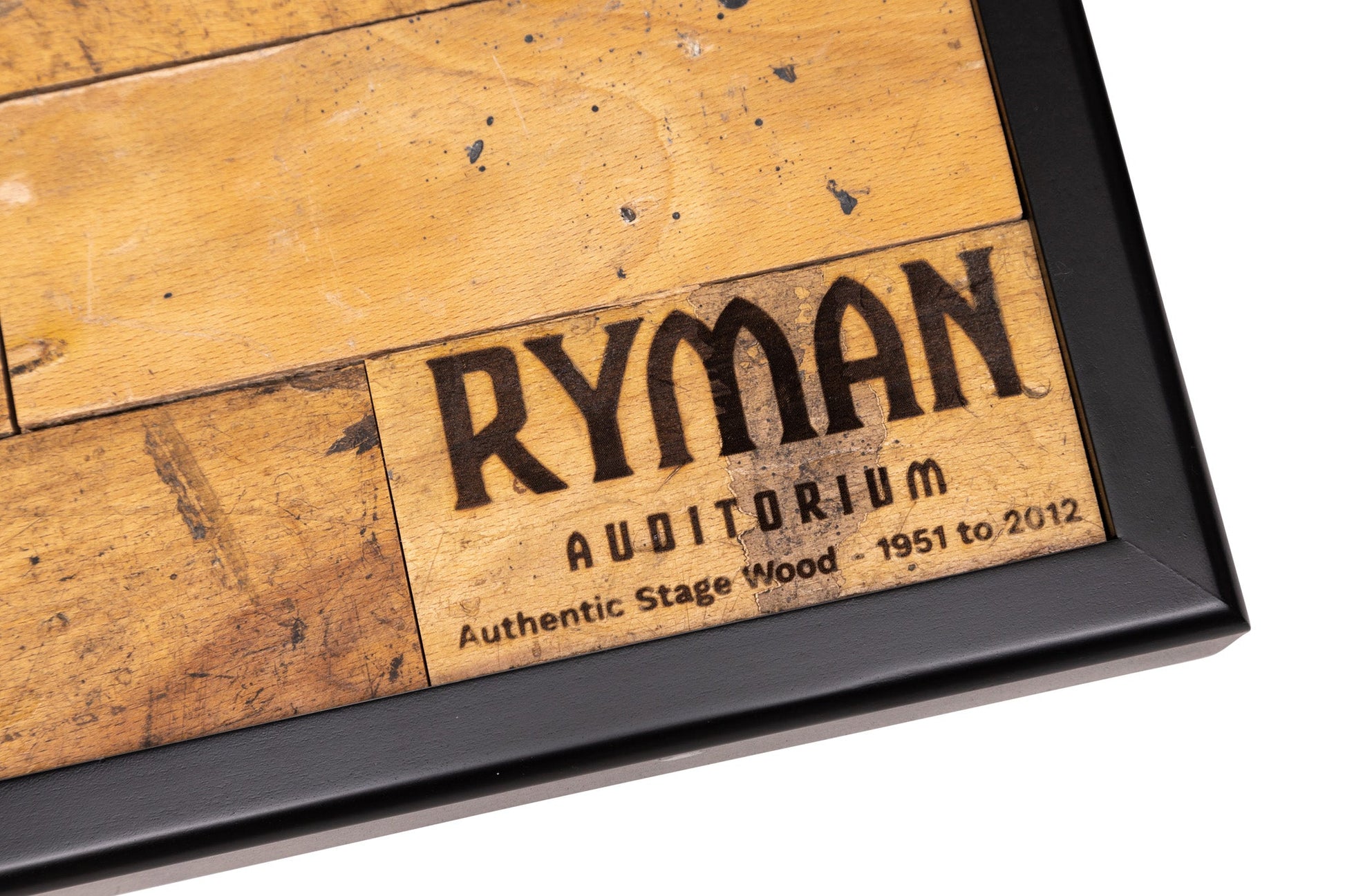 Ryman Official Stage Wood from 1951 to 2012 Finished 12 x 12 Framed Piece - DECOR