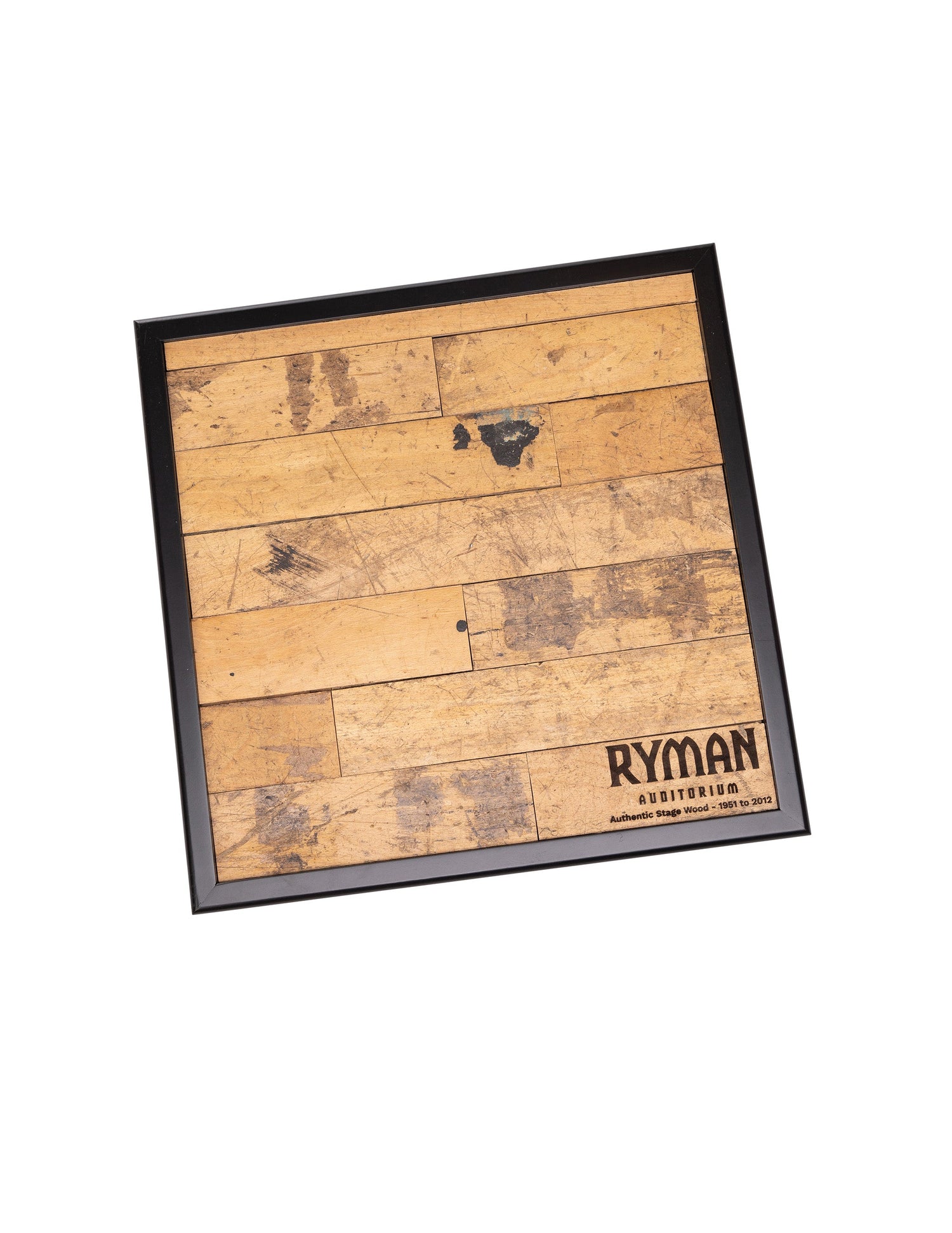 Ryman Official Stage Wood from 1951 to 2012 Finished 16 x 16 Framed Piece - DECOR