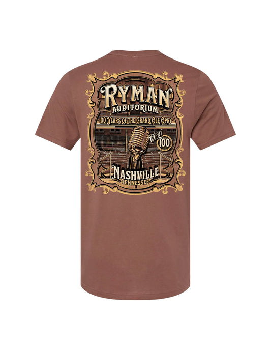 Ryman Opry 100 Microphone T-Shirt - S/S