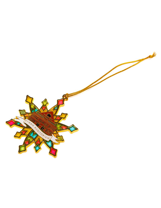 Ryman Stained Glass Snowflake Ornament - ORNAMENTS
