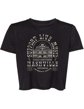 Ryman Support Live Music Cropped Top - S/S