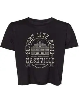 Ryman Support Live Music Cropped Top - S/S